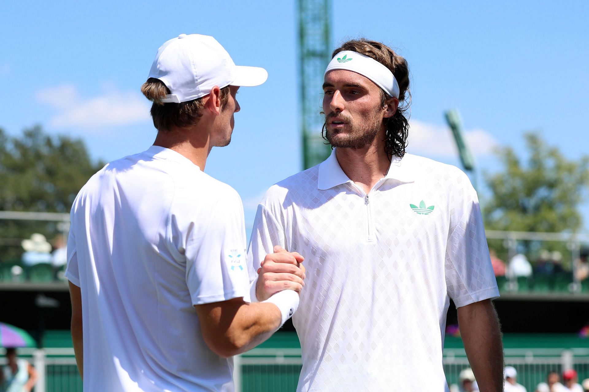 Stefanos Tsitsipas at the 2025 Wimbledon Championships. (Source: Getty)